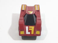 Vintage 1985 Matchbox Super GT BR 13/14 Hairy Hustler Dark Red Maroon Die Cast Toy Car Vehicle