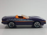 1997 Matchbox 1987 Corvette Convertible Metalflake Purple Die Cast Toy Car Vehicle