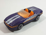 1997 Matchbox 1987 Corvette Convertible Metalflake Purple Die Cast Toy Car Vehicle