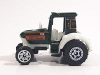 2010 Matchbox Farm Rigs Tractor Forest Green and White Die Cast Toy Car Farm Machinery Vehicle