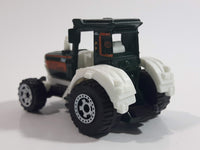 2010 Matchbox Farm Rigs Tractor Forest Green and White Die Cast Toy Car Farm Machinery Vehicle