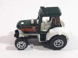 2010 Matchbox Farm Rigs Tractor Forest Green and White Die Cast Toy Car Farm Machinery Vehicle