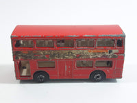 Vintage 1972 Lesney Matchbox Superfast No. 17 The Londoner Bus Berger Paints Red Die Cast Toy Car Vehicle