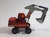 Vintage 1970 Lesney Matchbox Super Kings No. K1 Hydraulic Excavator Red and Silver Grey Die Cast Toy Car Vehicle
