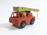 Vintage 1971 Lesney Matchbox Series Superfast No. 42 Iron Fairy Crane Orange and Lime Green Die Cast Toy Car Vehicle