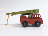 Vintage 1971 Lesney Matchbox Series Superfast No. 42 Iron Fairy Crane Orange and Lime Green Die Cast Toy Car Vehicle