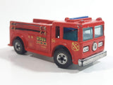 1982 Hot Wheels Fire Eater Red Fire Truck Die Cast Toy Car Vehicle - BW - Blue Lights