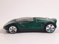 1999 Hot Wheels Double Cross Metalflake Dark Green Die Cast Toy Car Vehicle McDonald's Happy Meal 9/16