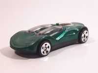 1999 Hot Wheels Double Cross Metalflake Dark Green Die Cast Toy Car Vehicle McDonald's Happy Meal 9/16