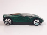 1999 Hot Wheels Double Cross Metalflake Dark Green Die Cast Toy Car Vehicle McDonald's Happy Meal 9/16