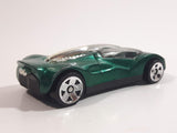 1999 Hot Wheels Double Cross Metalflake Dark Green Die Cast Toy Car Vehicle McDonald's Happy Meal 9/16