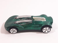 1999 Hot Wheels Double Cross Metalflake Dark Green Die Cast Toy Car Vehicle McDonald's Happy Meal 9/16