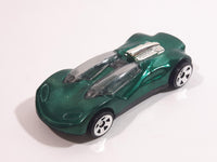 1999 Hot Wheels Double Cross Metalflake Dark Green Die Cast Toy Car Vehicle McDonald's Happy Meal 9/16