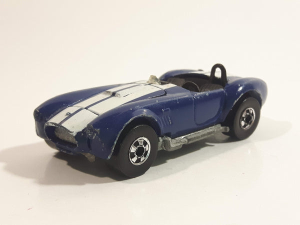 1983 Hot Wheels Hot Ones Classic Cobra Convertible Blue Die Cast Toy Car Vehicle w/ Opening Hood