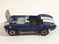 1983 Hot Wheels Hot Ones Classic Cobra Convertible Blue Die Cast Toy Car Vehicle w/ Opening Hood