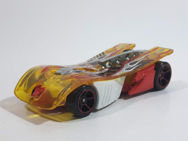 2013 Hot Wheels Attack Pack Motoblade Clear Yellow Die Cast Toy Car Vehicle