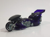 2001 Hot Wheels First Editions Fright Bike Motorcycle Clear Purple Die Cast Toy Car Vehicle