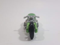 2009 Hot Wheels Dream Garage Pit Cruiser Motorcycle Metallic Green Die Cast Toy Car Vehicle