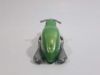 2009 Hot Wheels Dream Garage Pit Cruiser Motorcycle Metallic Green Die Cast Toy Car Vehicle