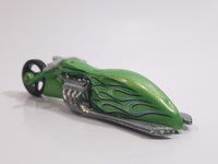 2009 Hot Wheels Dream Garage Pit Cruiser Motorcycle Metallic Green Die Cast Toy Car Vehicle