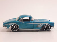 2013 Hot Wheels HW Showroom Corvette 60th '62 Corvette Metalflake Aqua Die Cast Toy Classic Car Vehicle