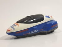 1996 Warner Hot Wheels GM Lean Machine Space Agency HWSA Research Ship White & Blue Die Cast Toy Planetary Exploration Rocket Vehicle