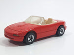 1991 Hot Wheels Mazda MX-5 Miata Convertible Red Die Cast Toy Sports Car Vehicle