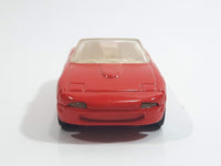 1991 Hot Wheels Mazda MX-5 Miata Convertible Red Die Cast Toy Sports Car Vehicle