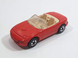 1991 Hot Wheels Mazda MX-5 Miata Convertible Red Die Cast Toy Sports Car Vehicle