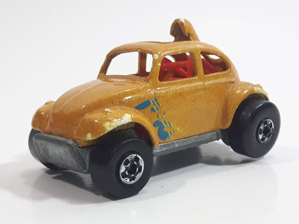 1988 Hot Wheels Color Racers Baja Bug Volkswagen VW Beetle Metallic Orange Brown To Yellow Die Cast Toy Car Vehicle