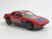 1987 Hot Wheels The Hot Ones Pontiac Fiero 2M4 Red Die Cast Toy Sports Car Vehicle - GHO