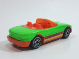 1996 Hot Wheels Double Barrel Race Mazda MX-5 Miata Convertible Bright Green with Gold Glitter Die Cast Toy Sports Car Vehicle