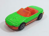 1996 Hot Wheels Double Barrel Race Mazda MX-5 Miata Convertible Bright Green with Gold Glitter Die Cast Toy Sports Car Vehicle