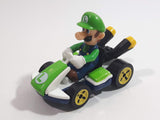 2019 Hot Wheels Mario Kart Standard Kart Luigi White and Green Die Cast Toy Race Car Vehicle