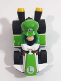 2019 Hot Wheels Mario Kart Standard Kart Luigi White and Green Die Cast Toy Race Car Vehicle