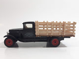 Vintage ERTL 1930 Chevrolet Stake Truck Livestock Transportation Carl Jones Prop. Black 1/43 Scale Die Cast Toy Antique Car Vehicle