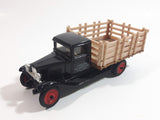 Vintage ERTL 1930 Chevrolet Stake Truck Livestock Transportation Carl Jones Prop. Black 1/43 Scale Die Cast Toy Antique Car Vehicle
