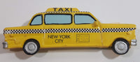 New York City Yellow Taxi Cab Car Shaped 3D Hard Resin Fridge Magnet Souvenir