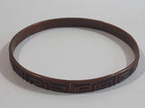 Modernist Pattern Copper Metal Bracelet