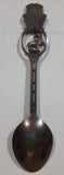 Vintage Warwick Castle Knight Charm with Engraved Bowl Silver Plated Spoon Travel Souvenir