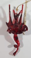 Art Glass Red Mythical Dragon Hanging Ornament