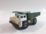 1999 Matchbox Road Work Faun Dump Truck White with Green Brown Die Cast Toy Car Construction Equipment Vehicle