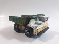 1999 Matchbox Road Work Faun Dump Truck White with Green Brown Die Cast Toy Car Construction Equipment Vehicle