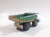 1999 Matchbox Road Work Faun Dump Truck White with Green Brown Die Cast Toy Car Construction Equipment Vehicle