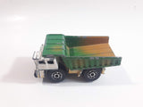 1999 Matchbox Road Work Faun Dump Truck White with Green Brown Die Cast Toy Car Construction Equipment Vehicle