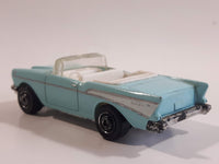 2013 Matchbox MBX Adventure City 1957 Chevrolet Bel Air Convertible Light Blue Die Cast Toy Car Vehicle