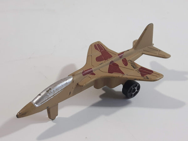 Fighter Jet Army Tan Brown Camouflage Die Cast Toy Airplane Aircraft Vehicle