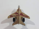 Fighter Jet Army Tan Brown Camouflage Die Cast Toy Airplane Aircraft Vehicle