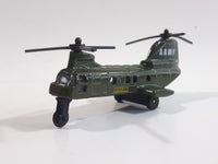 Unknown Brand No. 6007 69 BDE 2ADA Military Helicopter Dark Army Green Die Cast Toy Aircraft Vehicle