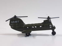 Unknown Brand No. 6007 69 BDE 2ADA Military Helicopter Dark Army Green Die Cast Toy Aircraft Vehicle